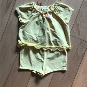 Chloe yellow kids romper